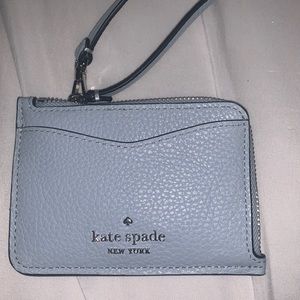 Baby blue Kate spade wristlet card holder
